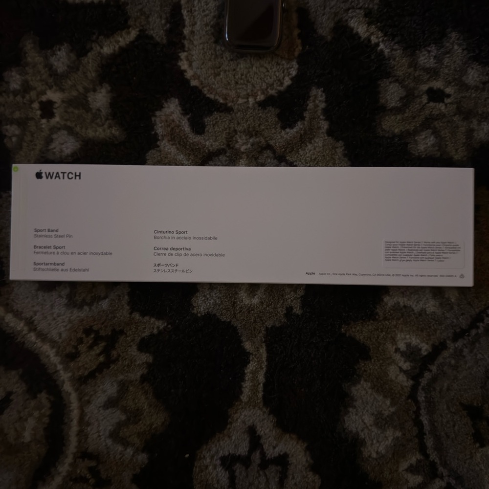 Like New Apple Watch Series 7 Stainless Steel 45 MM with New Abyss Band - Picture 5 of 8